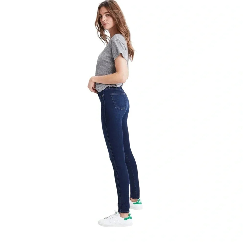 Madewell 10" High-Rise Skinny Jeans in Hayes Wash Women's Size 25 - Picture 4 of 15